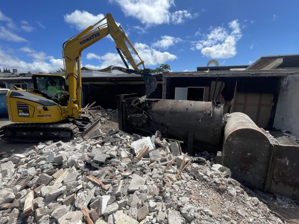 Selective demolition on Oahu